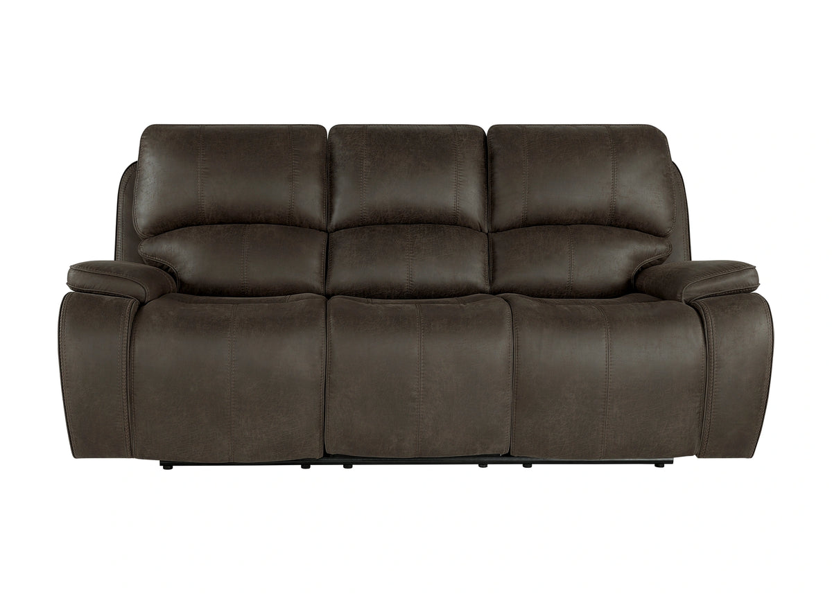 Brookings Sofa W/Pwr Hr & Fr-Brown