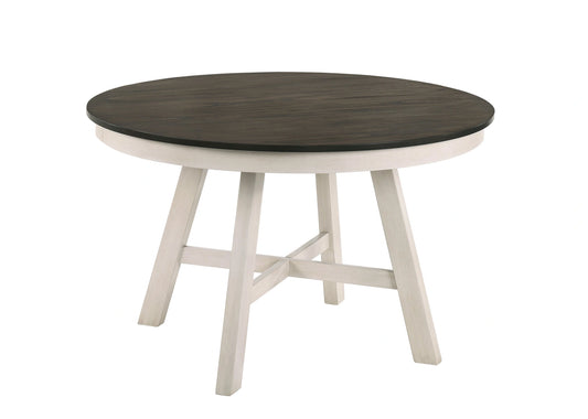 Maisie Round Table-White/Brown
