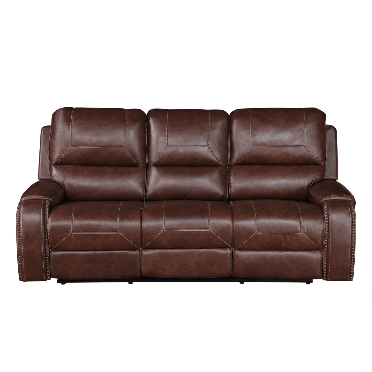 Steve Silver Keily Manual Reclining Sofa w/ Dropdown Table in Brown