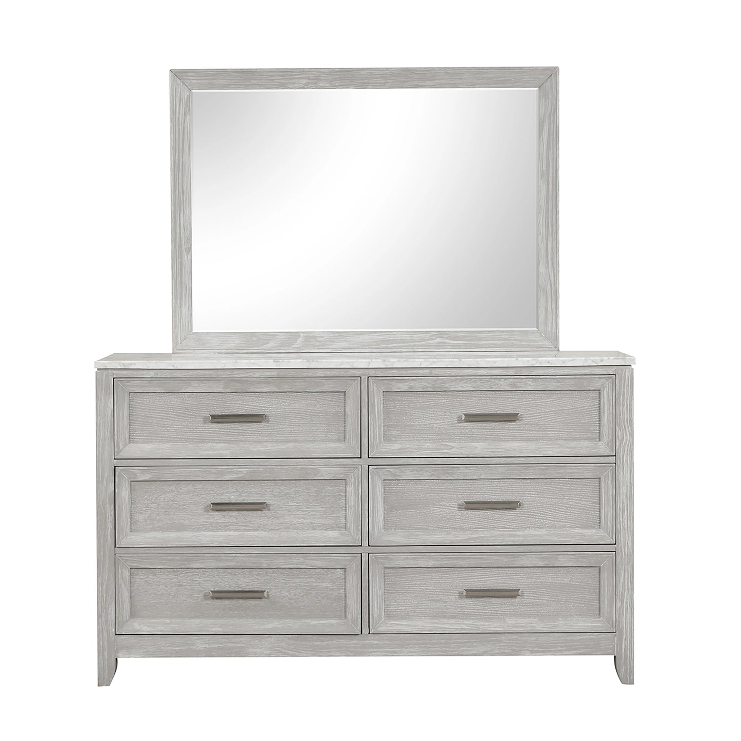 Fiona Landscape Mirror-Mist Gray