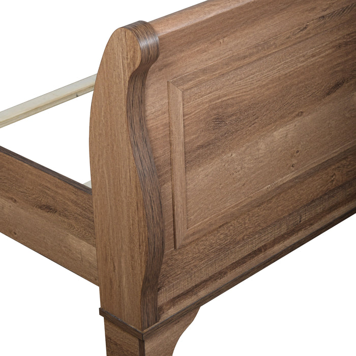 Coventry Hall 6/6 Ek Hb, Fb And Slats-Pecan