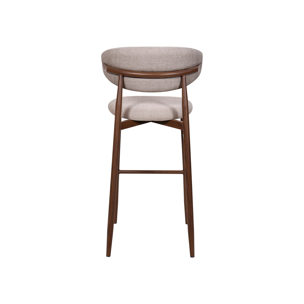 Royce Bar Chair W/ Walnut Metal Frame- Toast (2 Per Carton)