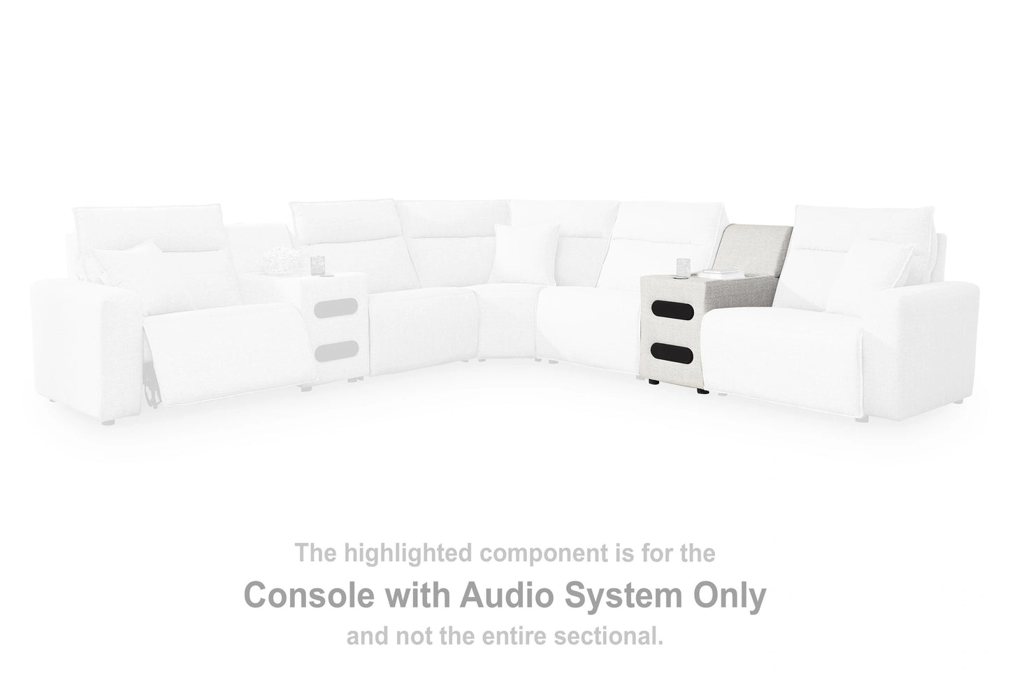 Modmax II Power Reclining Sectional with Chaise and Audio Consoles