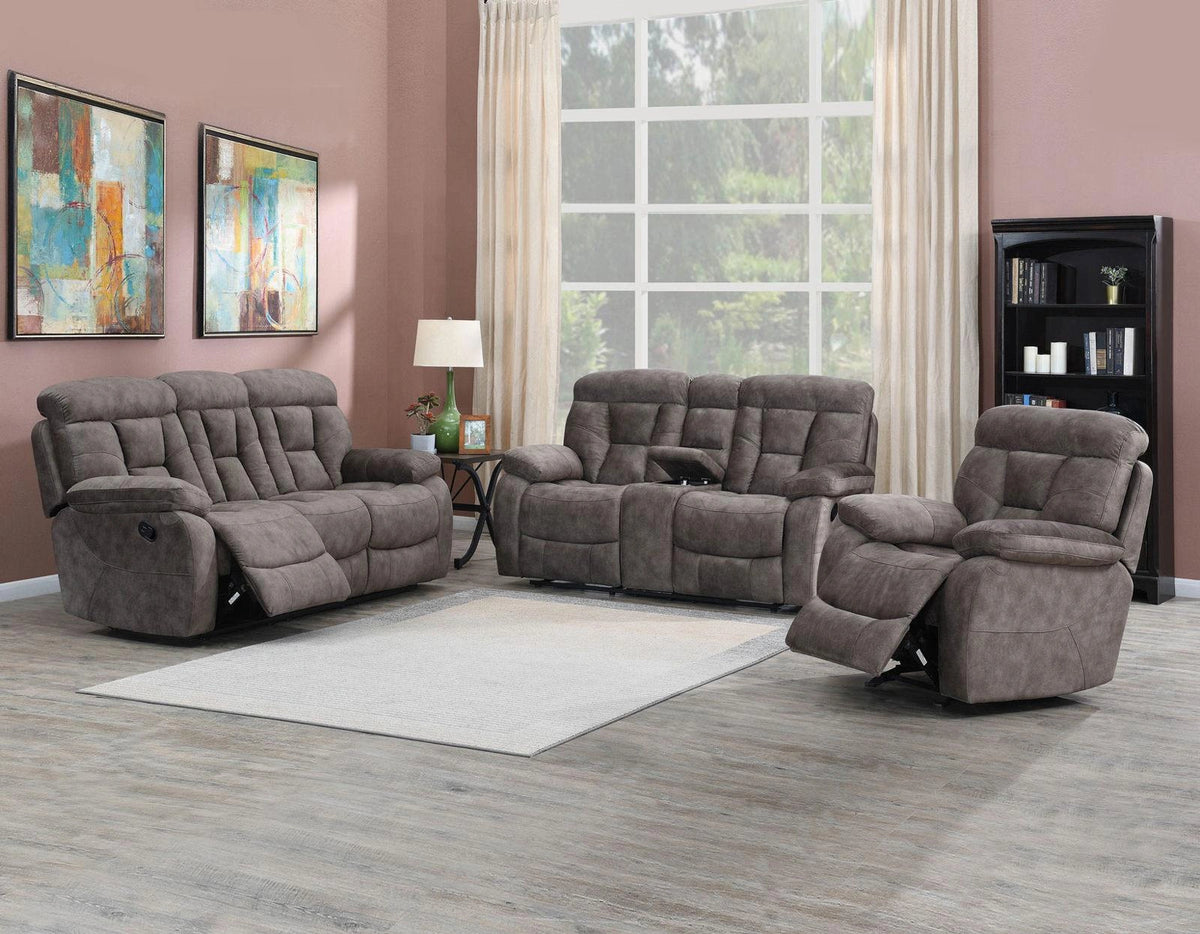 Steve Silver Bogata Manual Glider Recliner in Majestic Mushroom