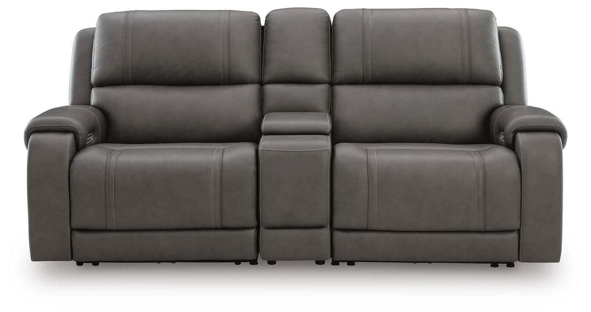 5Z - Pittson Power Reclining Sectional Loveseat with Console