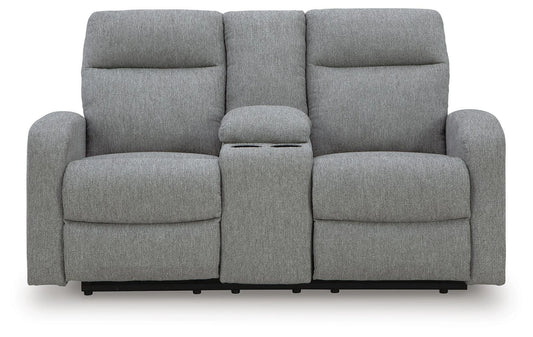 Gauntlet Reclining Loveseat with Console