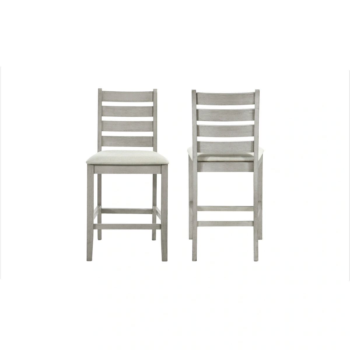 Pascal Ladderback Counter Chair (2 Per Carton)-Driftwood