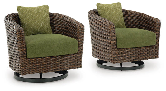 Horizon Hall Outdoor Swivel Lounge Chair with Cushion