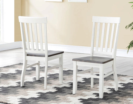 Steve Silver Caylie Side Chair in Two-tone Ivory and Driftwood (Set of 2)
